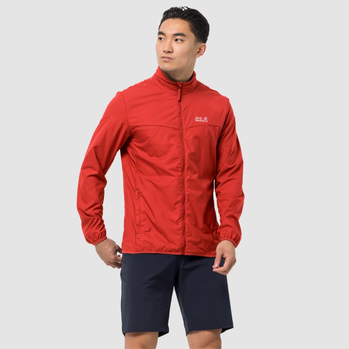 Chamarra Softshell Jack Wolfskin Jwp Wind Hombre Naranjas Rojos Mexico-1978123